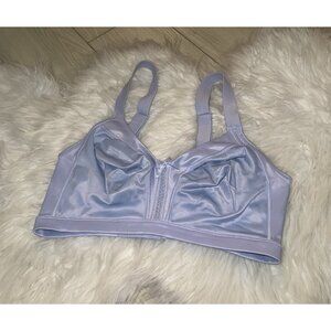 Bali 0044 Double Support Wire Free Bra Soft Touch Back Smooth Womens 34D Purple